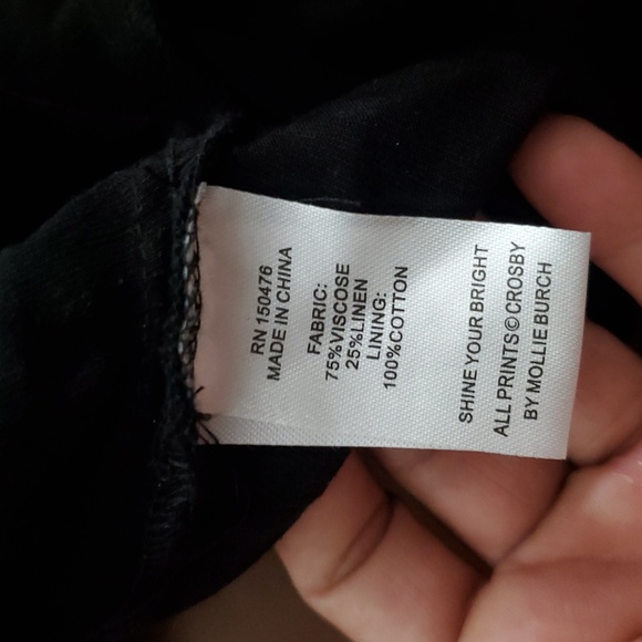 Crosby by Millie Burch Brooklyn dress M Medium Black Excellent - Picture 6 of 7